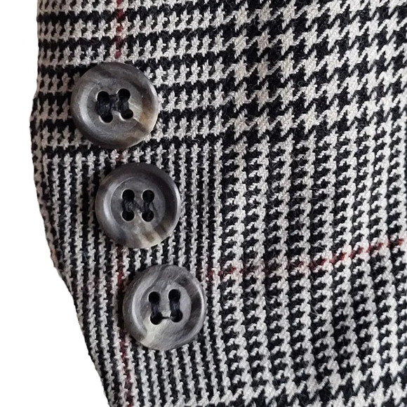 Burberrys Blazer Mens Plaid Gray wool Jacket Sport Coat Pockets Designer - Picture 7 of 12